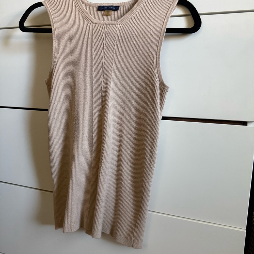 Tommy Hilfiger Beige Sleeveless Blouse